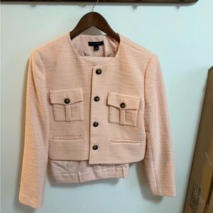 Ann Taylor Blush Textured Blazer and Pants